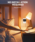 Two Pack Touch Dimmer Switch With 3 Level Dimming And Touch Pad Control For LED CFL And Incandescent Bulbs 8 Ft Extension Cord ETL Listed Black Great For Any Room, installed beside bed