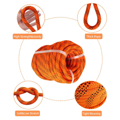 Half Inch By 100 Foot Double Braid Polyester Rope With Nylon Core In Orange 1000 Lbs Tensile Strength For Halyard Rigging Arborist Sailing Tree Work Camping And Swings
