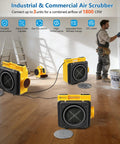 Heavy Duty 600 CFM Negative Air Machine With 4 Stage Filtration For Home, Industrial And Commercial Use in room setup