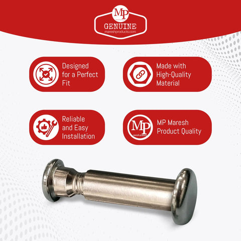 Nut And Bolt Replacement Set For Eureka And Sanitaire Upright Vacuums with chrome plated steel round handle fittings.