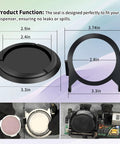 241688401 And 241688701 Refrigerator Dispenser Ice Chute Assembly And Door Seal Flap Replacement For Common Refrigerator Models Easy Install With Ice Chute Door Seal And Ice Maker Compatible Parts, black plastic, 3.3in