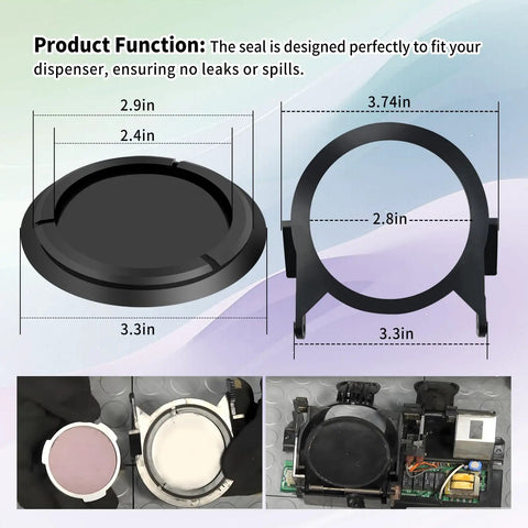 241688401 And 241688701 Refrigerator Dispenser Ice Chute Assembly And Door Seal Flap Replacement For Common Refrigerator Models Easy Install With Ice Chute Door Seal And Ice Maker Compatible Parts, black plastic, 3.3in