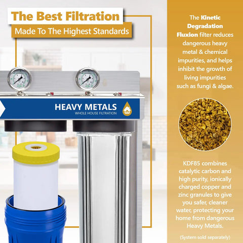Kinetic Degradation Fluxion Replacement Filter For Whole House Water System with KDF catalytic carbon for heavy metal reduction