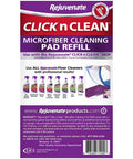 Heavy Duty Washable Microfiber Cleaning Pad Fits Standard Floor Mops for Rejuvenate Click n Clean Refill packaging.