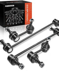 Front And Rear Sway Bar End Link Kit For Honda CR-V 2007 To 2016 Beefed Up Stabilizer Links With Grease Packed For Smooth Operation Tougher Durability And Quick Install, black steel links