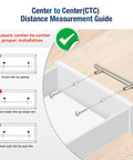 Measurement guide for 30 Pack 5 Inch Cabinet Pulls With 3 Inch Hole Centers Zinc Alloy Handles In Brushed Nickel Finish