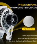 Beefed Up Heavy Duty 1.8L Alternator Replacement Compatible With 2003-2008 Corolla Vibe Matrix Celica MR2 Spyder 27060-0D110 OE Fit 13878 High Output Auto Electrical Upgrade with high-grade alloy and 6-groove pulley visible