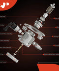 Exploded view of Chevrolet High Pressure Fuel Pump With Gasket And Bolts For Equinox, Traverse, Impala, Camaro, GMC Terrain