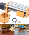 Heavy Duty Metal Linear Stage Actuator With 85mm Stroke Stepping Motor, CNC Z Axis setup with ball screw lock nut.