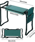 Foldable Garden Kneeler Stool With Thick Foam Pad Portable Work Bench For Gardening And Home Use dual function garden seat and kneeler dimensions