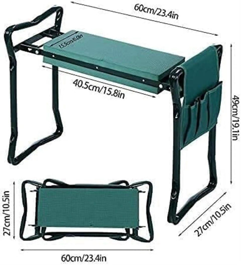 Foldable Garden Kneeler Stool With Thick Foam Pad Portable Work Bench For Gardening And Home Use dual function garden seat and kneeler dimensions