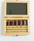 9 Piece Pro Grade Keyway Pushing Knife Set in wooden case for CNC milling machines, heavy duty high speed steel broaching tools