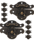 Retro Wooden Box Latch With Screws Antique Zinc Alloy Hasps For Jewelry Boxes And Vintage Cabinets, smooth silent operation