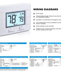 No Fuss Non Programmable Thermostat For Home 1 Heat 1 Cool Single Stage System With Humidity Display wiring diagrams