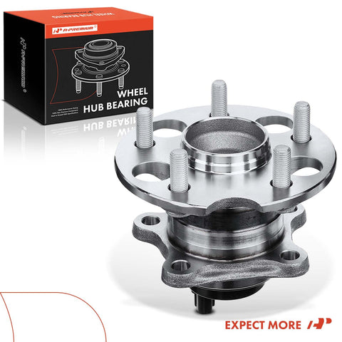 Front view of Rear Left Wheel Bearing And Hub Assembly With Abs For Toyota Highlander Fwd Only Compatible With 2008 3.5L V6 And 2009 2013 2.7L I4 Models 5 Lug Hub Designed For Durable Quiet Ride And Easy Install