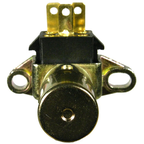 Solid Headlamp Dimmer Switch Top Notch Aftermarket Replacement showing front view with golden metal and black plastic components.
