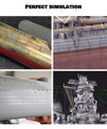 Close-up of ship model details using 9 Wheel Model Rivet Maker Tool Set With Alloy Handle And 3 Wheel Groups Pro Grade Scribing Kit S123