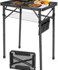 Adjustable Folding Camping Table With Three Height Levels Up To 27 Inches Perfect Grill Prep Table With Mesh Bag