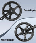 52T Crankset With 152mm Aluminum Arm For 6 To 8 Speed Bikes Including City, Fat, E Bikes And Folding Bikes front and back view