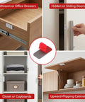 Ultra Thin Magnetic Cabinet Catch Set 20 Pack EZ Install Self Adhesive No Drill Drawer Latches for Quiet Closures in cabinets and drawers