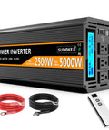 Heavy Duty Badass 2500 Watt Power Inverter with LED display and cables for trucks and camper trailers.
