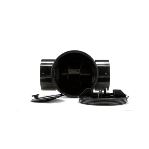 6 Inch ABS Backwater Valve For Basements And Low Areas With Elastomeric Flapper Seal And Hand Tightened Threaded Cap