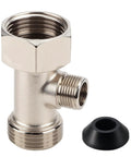 All In One 3 Way Bidet T Adapter With Washer, Universal Metal Tee Connector For Shower, Toilet, And Bidet Attachment, Leak Proof Valve Fitting, No Fuss Setup Replacement Parts And Accessories copper 7/8 x 7/8 x 3/8 tee adapter with washer