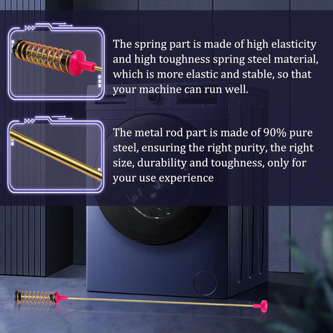 Direct Fit Washer Suspension Rods Replacement For WA Series Front Load Washers with steel spring and metal rod details