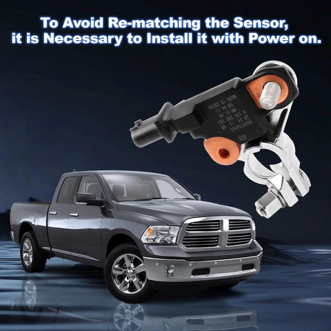 Premium Battery Current Sensor No Sweat Replacement For Dodge Ram Jeep Wrangler Cherokee with bolt and mounting detail.