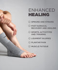 Infrared Ankle Sleeve With No Batteries Needed For Pain Relief And Swelling, Bioactive Fabric Ankle Support, Gray, Small to Medium.