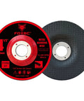 FOXBC 4-1/2 in metal grinding disc, Type 27 depressed center; 4-1/2 in x 1/4 in x 7/8 in bore, front view, two discs