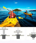 Two kayakers on water with 63 Piece M4 M5 M6 Rubber Well Nuts Kit With Premium Brass Insert Bushings for fastening.