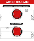 Wiring diagram for 12V 20A Tough As Nails Heavy Duty Latching Push Button Switch Waterproof On Off 16mm Pushbutton with Blue LED