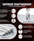 Image showing All In One Helicoil Thread Repair Kit With 338-Piece SAE HSS Drill Inserts Taps And Tools For M5 M6 M8 M10 M12 And Inch Sizes From One Quarter To One Half Inch Rethread Restorer And Universal Insertion Tools For Quick Field Repairs featuring high-speed steel twist drill and bearing steel taps with precision threads.
