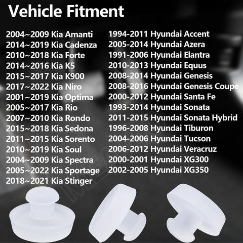 2 Pack Brake Pedal Stopper Pads For Kia And Hyundai Durable Brake Pedal Stopper Cushion Set vehicle fitment compatibility chart