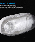 LED Emergency Light With Battery Backup, Wet Location Ready, 2 Adjustable Heads, UL Listed, 120/277V, IP65 Waterproof, Pack Of 2