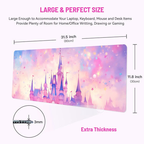 Oversized 30x12 Inch Gaming Mouse Pad Dope Non Slip Large Keyboard And Computer Accessory With Cute Kawaii Aesthetic Design
