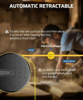 Instructions for using 30 Foot Retractable Extension Cord Reel With Ceiling Or Wall Mount Sixteen Gauge Three Conductor SJTW