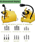Beefy 5C Benchtop Cutter Grinder And Tool Sharpener For End Mills Drill Bits Lathe Tools With 370W Motor dual display of machine with grinding tools