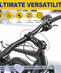 Adjustable Bike Stem 31.8mm Clamp With 100mm Or 120mm Length And 60 Degree Riser on a bicycle, shown in close-up with handlebar extension.