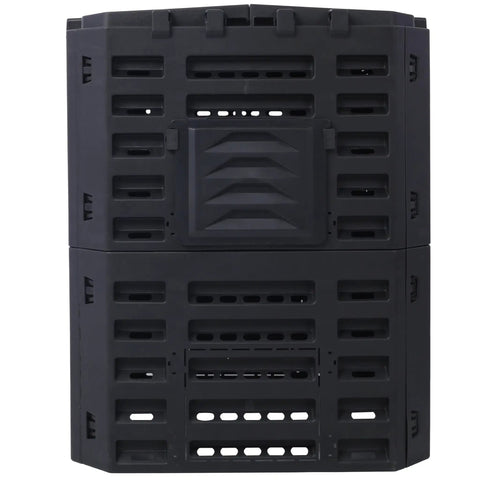 Large 90 Gallon Outdoor Compost Bin For Fast Fertile Soil Creation With Four Sided Ventilation Top Lid And Bottom Door BPA Free Material