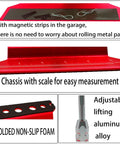 All In One RC Car Repair Stand With 360 Degree Rotation, 523 Piece Screw Kit, showing magnetic strips, chassis scale, and aluminum parts.
