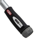 Preset Torque Wrench With Direct Set Torque, Quarter Inch Drive, Black Finish, Made In Japan, Up To 6 Nm Capacity, Easy Readout For Quick Tightening Of Bolts And Nuts, Precision Hand Tool For Pros And DIYers, black handle close-up