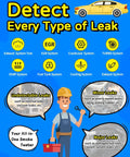 Infographic on detecting leaks with Smoke Machine Automotive Diagnostic Tool With Built In Air Pump 12V DC EVAP Leak Tester.