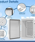 Rugged Outdoor ABS Junction Box IP67 Weatherproof Enclosure With Hinged Cover, mounting plate, and wall brackets detailed view