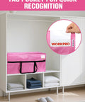 Big Ol 66 Gallon Extra Large Moving Bags With Zippers And Carry Handles Heavy Duty Storage Totes in pink with tag pocket