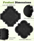 Two Pack Heavy Duty Rubber Concrete Paver Molds For Stepping Stones Walkways And Patios Reusable Flexible Cement Forms