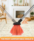 Beast Of A Heavy Duty Push Broom With 55 Inch Ergonomic Handle And 18 Inch Wide Head, Stiff Bristles For Patios, Driveways