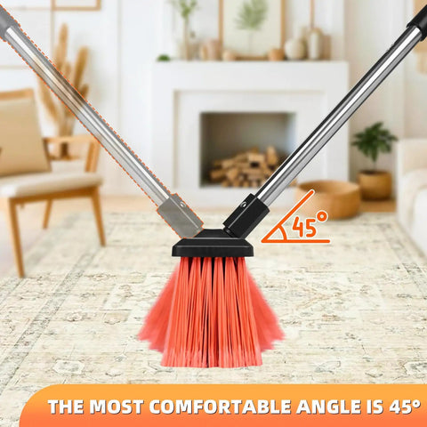 Beast Of A Heavy Duty Push Broom With 55 Inch Ergonomic Handle And 18 Inch Wide Head, Stiff Bristles For Patios, Driveways