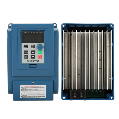 Variable Frequency Drive 380V 3A Speed Controller For 3 Phase 0.75kW Motor With Wide Speed Range And Beefed Up Anti Trip shown open.